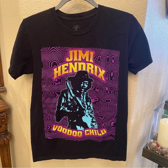 Jimi Hendrix Graphic Voodoo Child Black T-Shirt Size Small-Unisex - Picture 1 of 4
